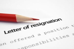 Letter of resignation